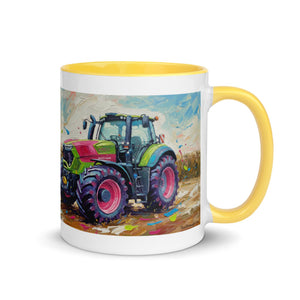 The Tractor Mugs Store Deutz-Fahr 9340 Splash Art | Mug with Color Inside Quality Farmers Merch