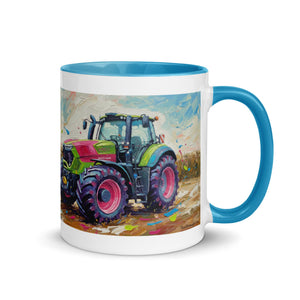 The Tractor Mugs Store Deutz-Fahr 9340 Splash Art | Mug with Color Inside Quality Farmers Merch