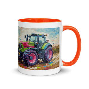 The Tractor Mugs Store Deutz-Fahr 9340 Splash Art | Mug with Color Inside Quality Farmers Merch