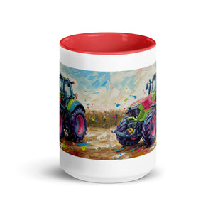 The Tractor Mugs Store Deutz-Fahr 9340 Splash Art | Mug with Color Inside Quality Farmers Merch