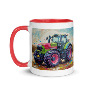The Tractor Mugs Store Deutz-Fahr 9340 Splash Art | Mug with Color Inside Quality Farmers Merch