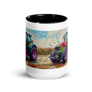 The Tractor Mugs Store Deutz-Fahr 9340 Splash Art | Mug with Color Inside Quality Farmers Merch