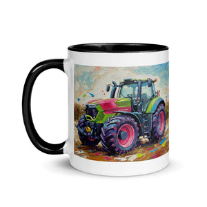 The Tractor Mugs Store Deutz-Fahr 9340 Splash Art | Mug with Color Inside Quality Farmers Merch