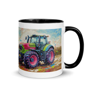 The Tractor Mugs Store Deutz-Fahr 9340 Splash Art | Mug with Color Inside Quality Farmers Merch