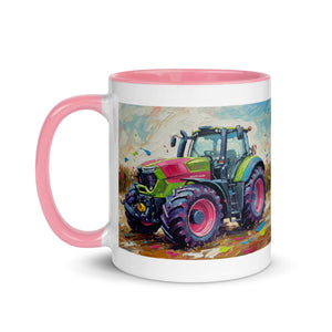 The Tractor Mugs Store Deutz-Fahr 9340 Splash Art | Mug with Color Inside Quality Farmers Merch