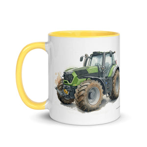 The Tractor Mugs Store Deutz-Fahr 9340 Watercolor | Mug with Color Inside Quality Farmers Merch