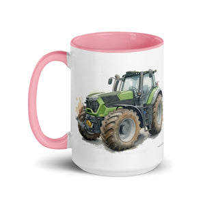 The Tractor Mugs Store Deutz-Fahr 9340 Watercolor | Mug with Color Inside Quality Farmers Merch