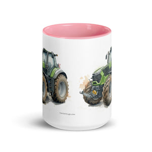 The Tractor Mugs Store Deutz-Fahr 9340 Watercolor | Mug with Color Inside Quality Farmers Merch