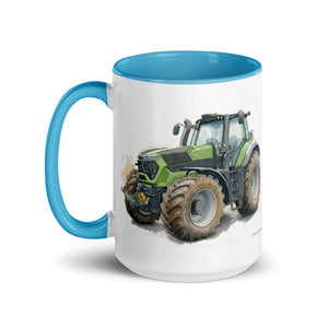 The Tractor Mugs Store Deutz-Fahr 9340 Watercolor | Mug with Color Inside Quality Farmers Merch