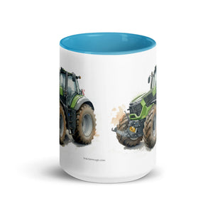 The Tractor Mugs Store Deutz-Fahr 9340 Watercolor | Mug with Color Inside Quality Farmers Merch