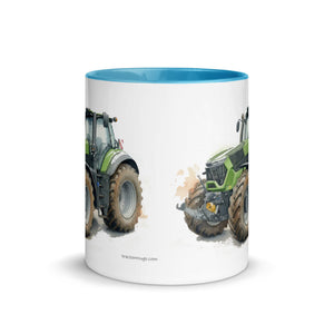 The Tractor Mugs Store Deutz-Fahr 9340 Watercolor | Mug with Color Inside Quality Farmers Merch