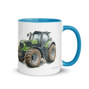 The Tractor Mugs Store Deutz-Fahr 9340 Watercolor | Mug with Color Inside Quality Farmers Merch