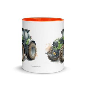 The Tractor Mugs Store Deutz-Fahr 9340 Watercolor | Mug with Color Inside Quality Farmers Merch