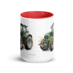 The Tractor Mugs Store Deutz-Fahr 9340 Watercolor | Mug with Color Inside Quality Farmers Merch