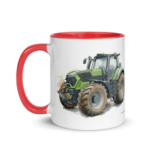 The Tractor Mugs Store Deutz-Fahr 9340 Watercolor | Mug with Color Inside Quality Farmers Merch