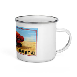 The Tractor Mugs Store DEUTZ-FAHR M1320 NO TIME LIKE HARVEST TIME! | Enamel Mug Quality Farmers Merch