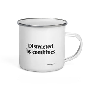 The Tractor Mugs Store Distracted by Combines | Enamel Mug Quality Farmers Merch