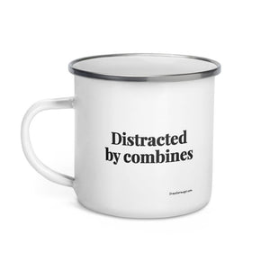 The Tractor Mugs Store Distracted by Combines | Enamel Mug Quality Farmers Merch