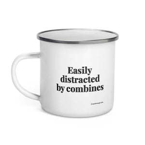 The Tractor Mugs Store Easily Distracted By Combines | Enamel Mug Quality Farmers Merch