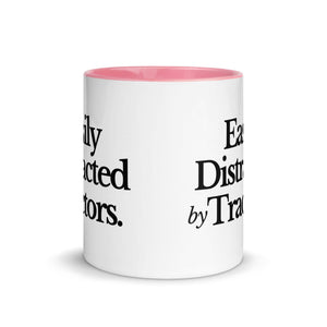 The Tractor Mugs Store EASILY DISTRACTED BY TRACTORS | Mug with Color Inside Quality Farmers Merch
