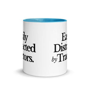 The Tractor Mugs Store EASILY DISTRACTED BY TRACTORS | Mug with Color Inside Quality Farmers Merch