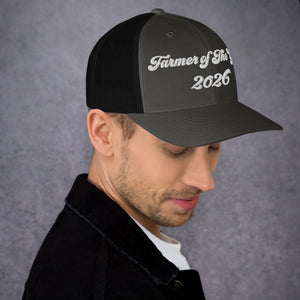 The Tractor Mugs Store Farmer of The Year 2026 | Retro 70's Trucker Cap Quality Farmers Merch