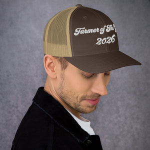 The Tractor Mugs Store Farmer of The Year 2026 | Retro 70's Trucker Cap Quality Farmers Merch