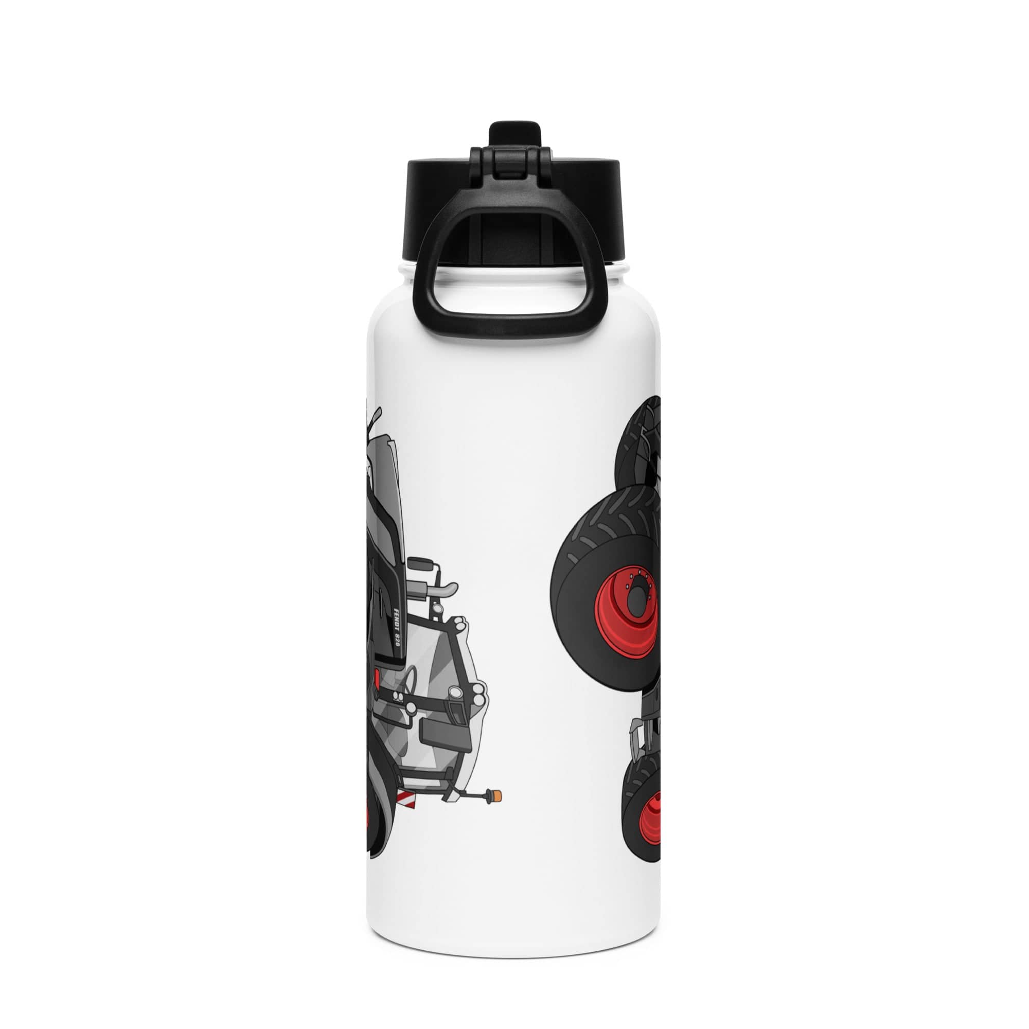 The Tractor Mugs Store Fendt 828 Profi Black Beauty | Stainless Steel Water Bottle Quality Farmers Merch