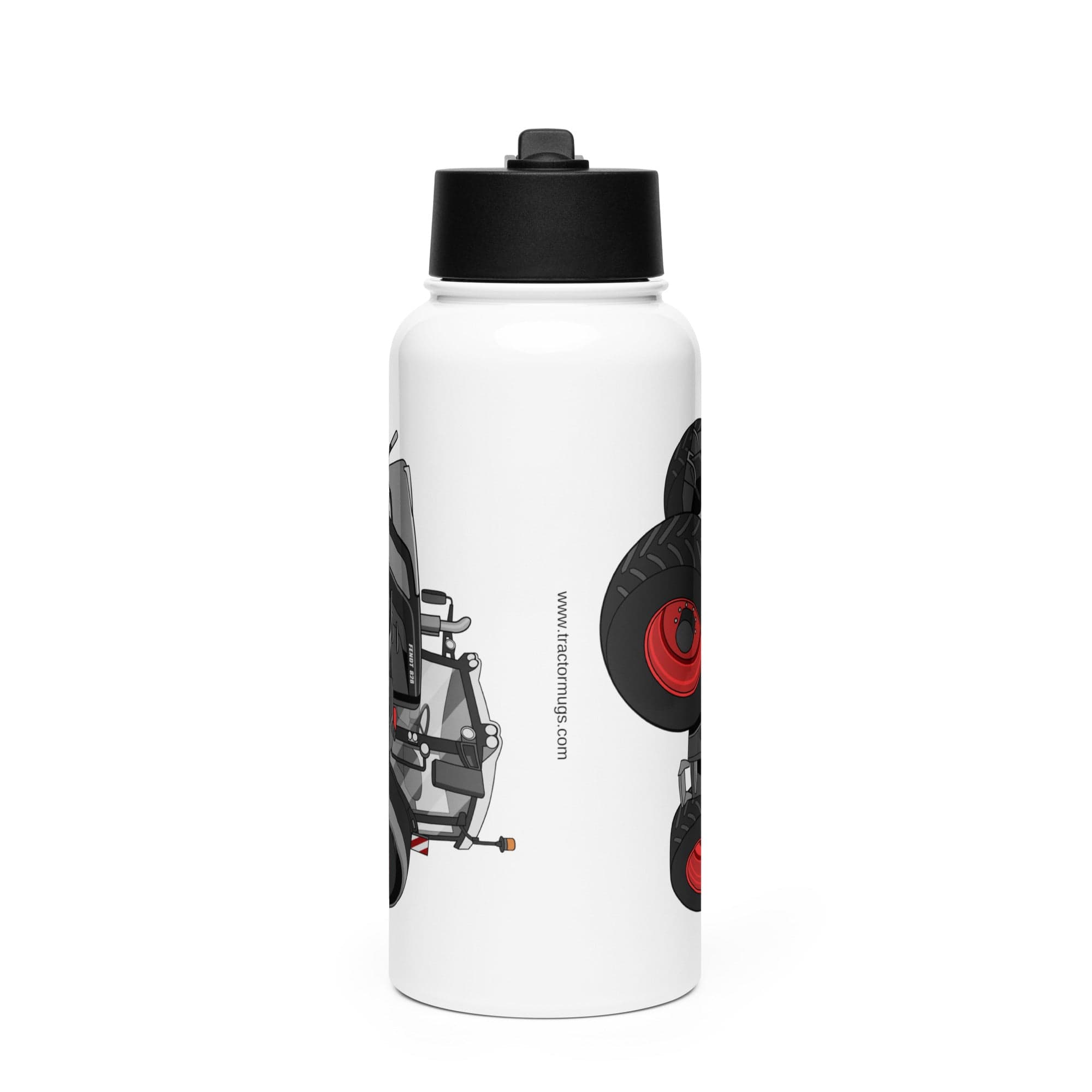 The Tractor Mugs Store Fendt 828 Profi Black Beauty | Stainless Steel Water Bottle Quality Farmers Merch