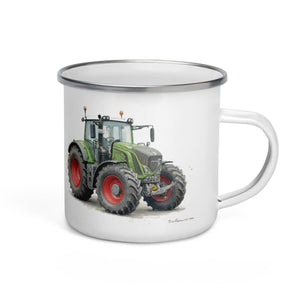 The Tractor Mugs Store Fendt 930 Vario S4 Watercolor | Enamel Mug Quality Farmers Merch