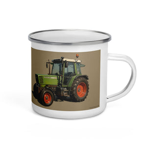 The Tractor Mugs Store Fendt Farmer 308 C Oil Painting | Enamel Mug Quality Farmers Merch