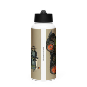 The Tractor Mugs Store Fendt Farmer 308 C Oil Painting | Stainless steel water bottle with a straw lid Quality Farmers Merch