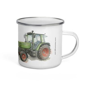 The Tractor Mugs Store Fendt Farmer 308 C Watercolor | Enamel Mug Quality Farmers Merch