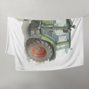 The Tractor Mugs Store Fendt Farmer 308 C Watercolor | Throw Blanket Quality Farmers Merch