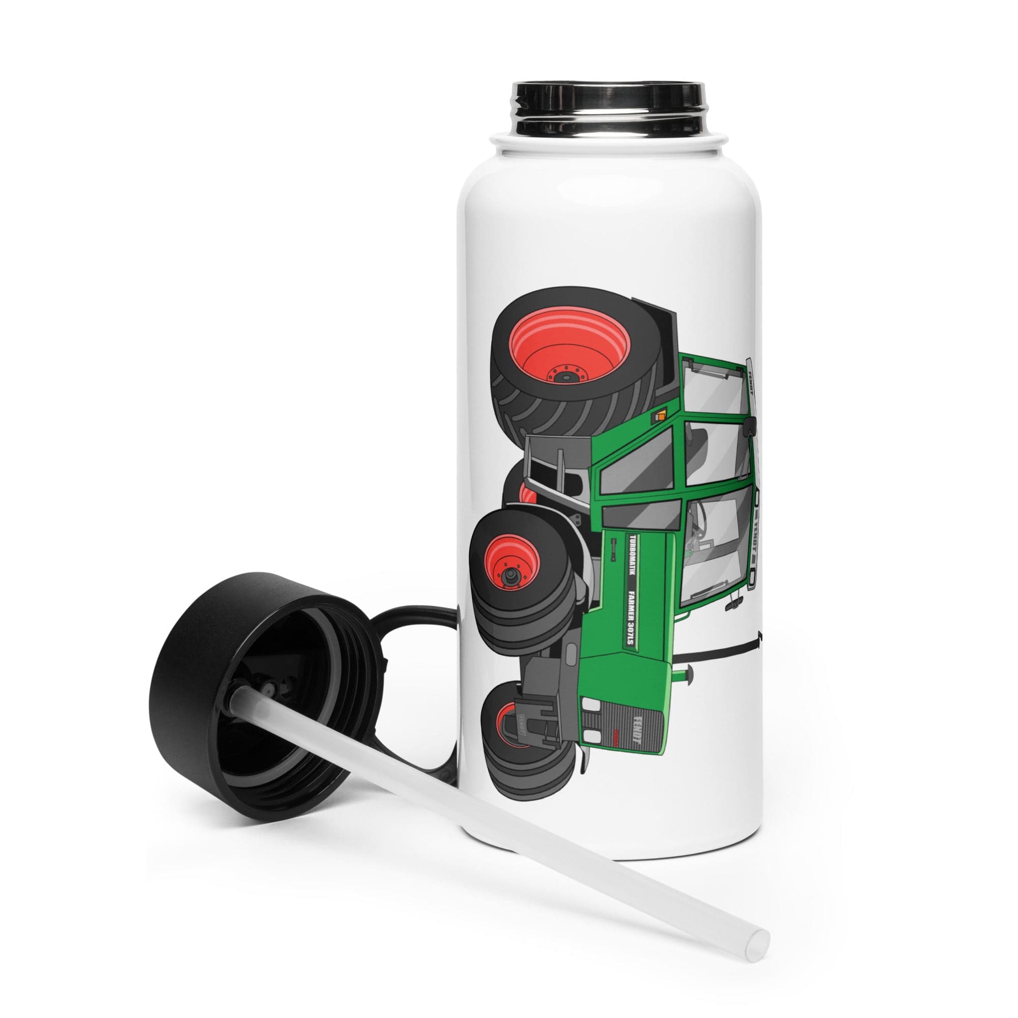 The Tractor Mugs Store Fendt Farmer TURBOMATIK 307 LSA  | Stainless Steel Water Bottle Quality Farmers Merch