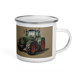 The Tractor Mugs Store Fendt Favorit 818 Oil Painting | Enamel Mug Quality Farmers Merch