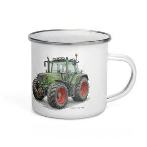 The Tractor Mugs Store Fendt Favorit 818 Watercolor | Enamel Mug Quality Farmers Merch