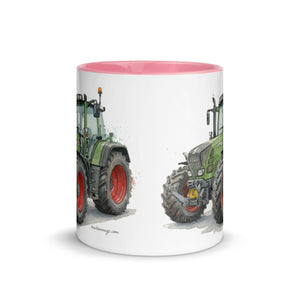 The Tractor Mugs Store Fendt Favorit 818 Watercolor | Mug with Color Inside Quality Farmers Merch