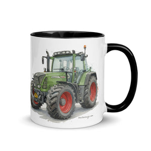 The Tractor Mugs Store Fendt Favorit 818 Watercolor | Mug with Color Inside Quality Farmers Merch