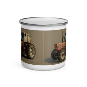 The Tractor Mugs Store FIAT 110-90 DT Oil Painting | Enamel Mug Quality Farmers Merch
