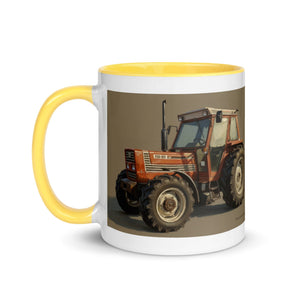 The Tractor Mugs Store FIAT 110-90 DT Oil Painting | Mug with Color Inside Quality Farmers Merch