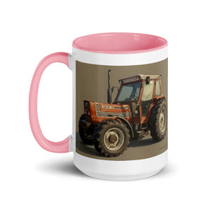 The Tractor Mugs Store FIAT 110-90 DT Oil Painting | Mug with Color Inside Quality Farmers Merch