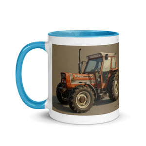 The Tractor Mugs Store FIAT 110-90 DT Oil Painting | Mug with Color Inside Quality Farmers Merch
