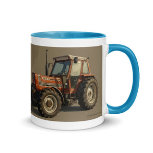 The Tractor Mugs Store FIAT 110-90 DT Oil Painting | Mug with Color Inside Quality Farmers Merch