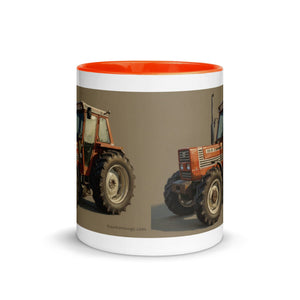 The Tractor Mugs Store FIAT 110-90 DT Oil Painting | Mug with Color Inside Quality Farmers Merch