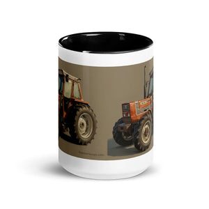 The Tractor Mugs Store FIAT 110-90 DT Oil Painting | Mug with Color Inside Quality Farmers Merch