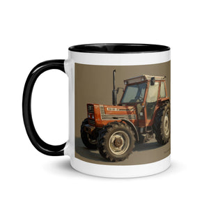 The Tractor Mugs Store FIAT 110-90 DT Oil Painting | Mug with Color Inside Quality Farmers Merch