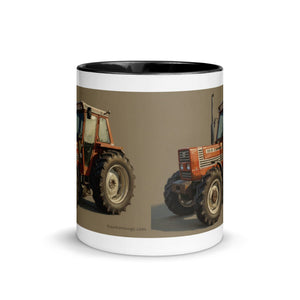 The Tractor Mugs Store FIAT 110-90 DT Oil Painting | Mug with Color Inside Quality Farmers Merch