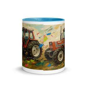 The Tractor Mugs Store FIAT 110-90 DT Splash Art | Mug with Color Inside Quality Farmers Merch
