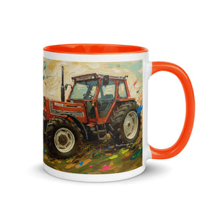 The Tractor Mugs Store FIAT 110-90 DT Splash Art | Mug with Color Inside Quality Farmers Merch